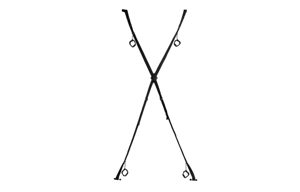 Over de Deur Bondage Kruis - Zwart