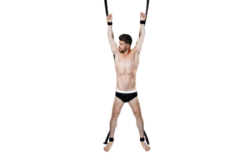 Over The Door Bondage Cross Black | Safe & Adjustable BDSM