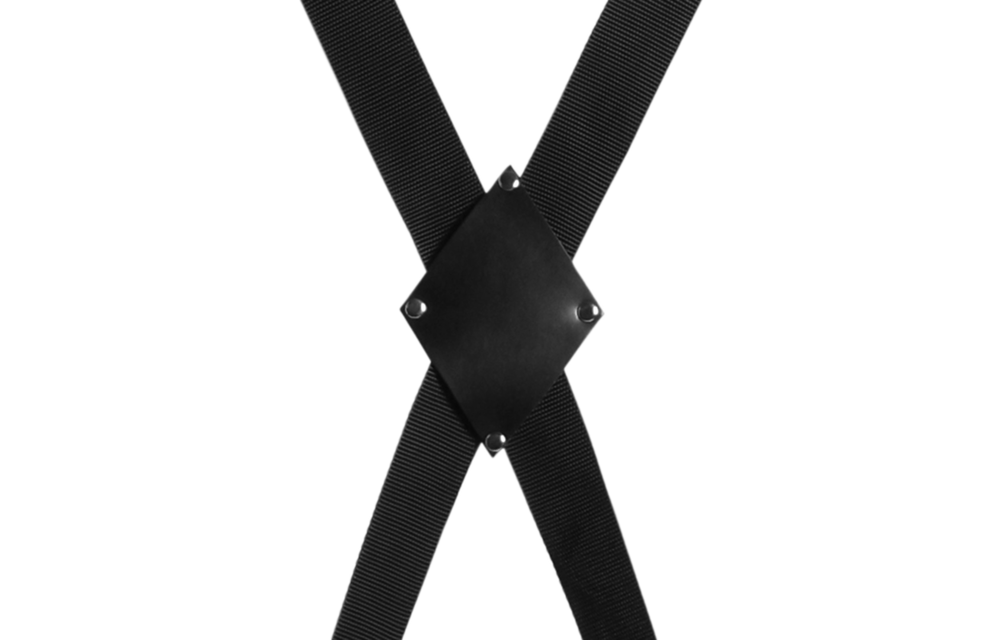 Über die Tür Bondage Kreuz - Schwarz