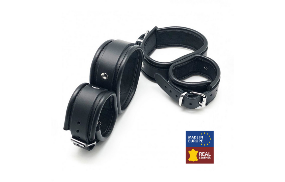 Leather Ankle & Handcuffs Black | Stylish & Durable