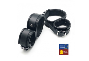 Leather Ankle & Handcuffs Black | Stylish & Durable