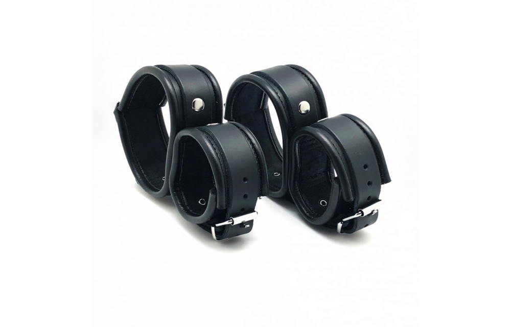Leather Ankle & Handcuffs Black | Stylish & Durable