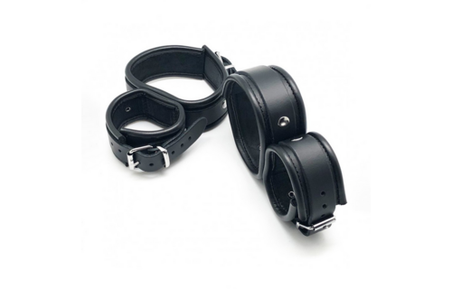 Leather Ankle and Hand Restraints - Black