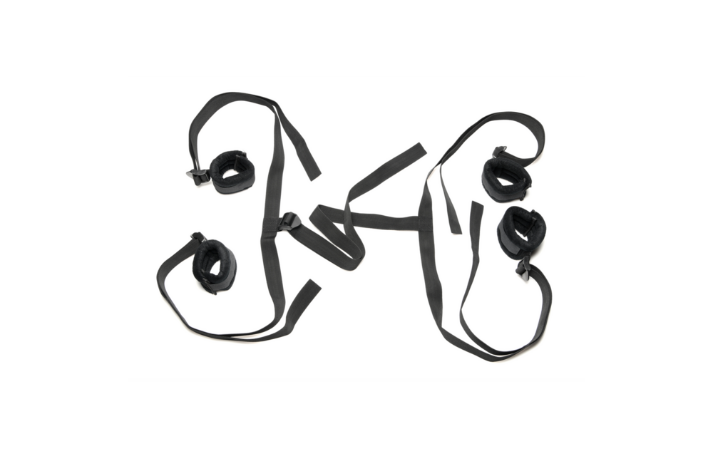 Lover'S Bed Restraint Systeem Zwart – Realistisch & Sensueel