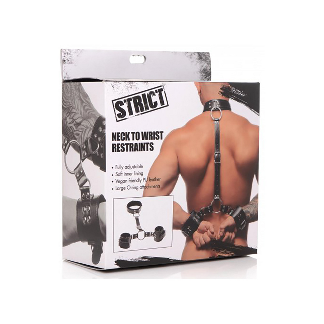 Hals Tot Pols Bindingen | Comfortabele Vegan Pu-Leer Handboeien