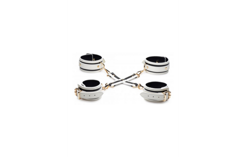 Kink In The Dark Glow Hog Tie Set – PU Bondage White Xr Brands