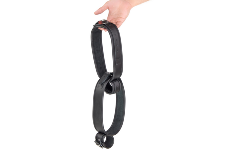 Leather Thigh and Hand Restraints - Black
