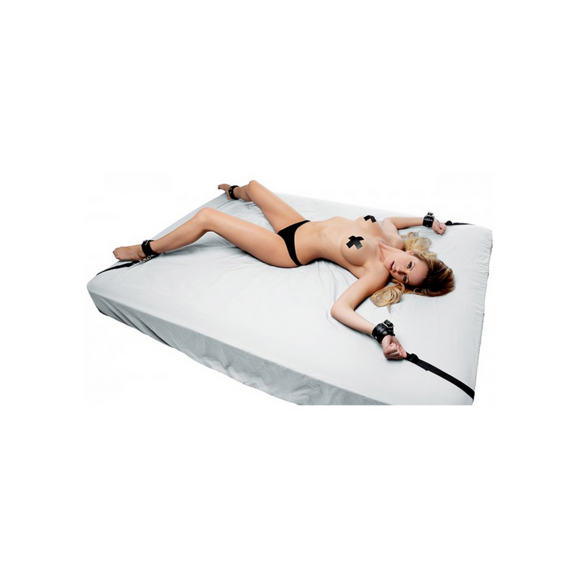 Bed Restraint Set Black | Comfort & Excitement From Xr Brands