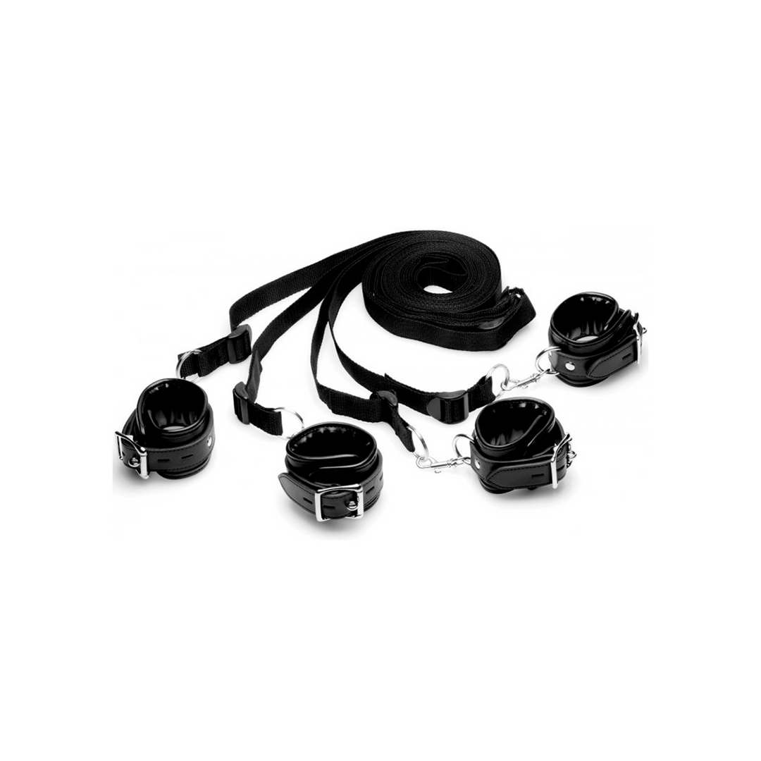 Bed Restraint Set Black | Comfort & Excitement From Xr Brands