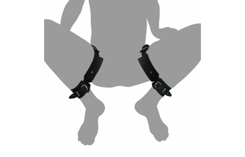 Leather Thigh Restraints Black – Sturdy & Comfortable