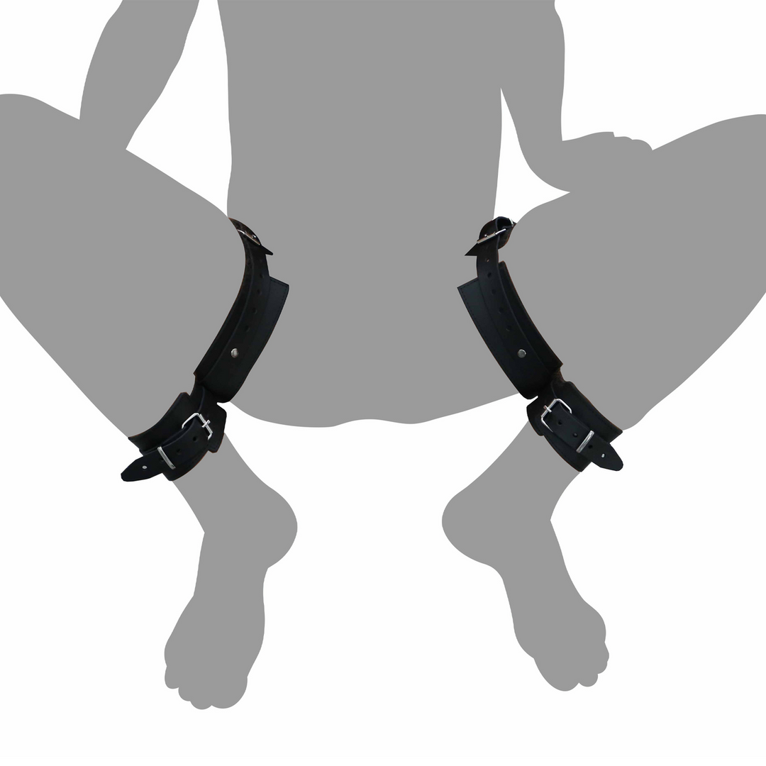 Leather Thigh Restraints Black – Sturdy & Comfortable