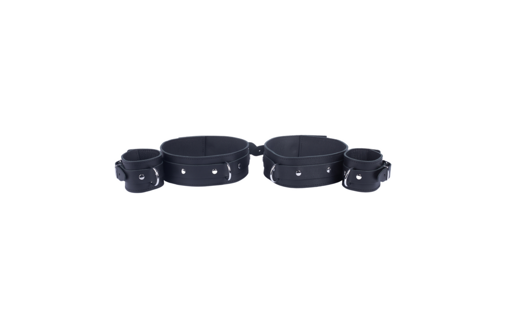 Leather Thighs Restraints - Black