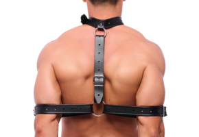 Leather Arm Bondage Chain Black - Strong & Stylish Accessory