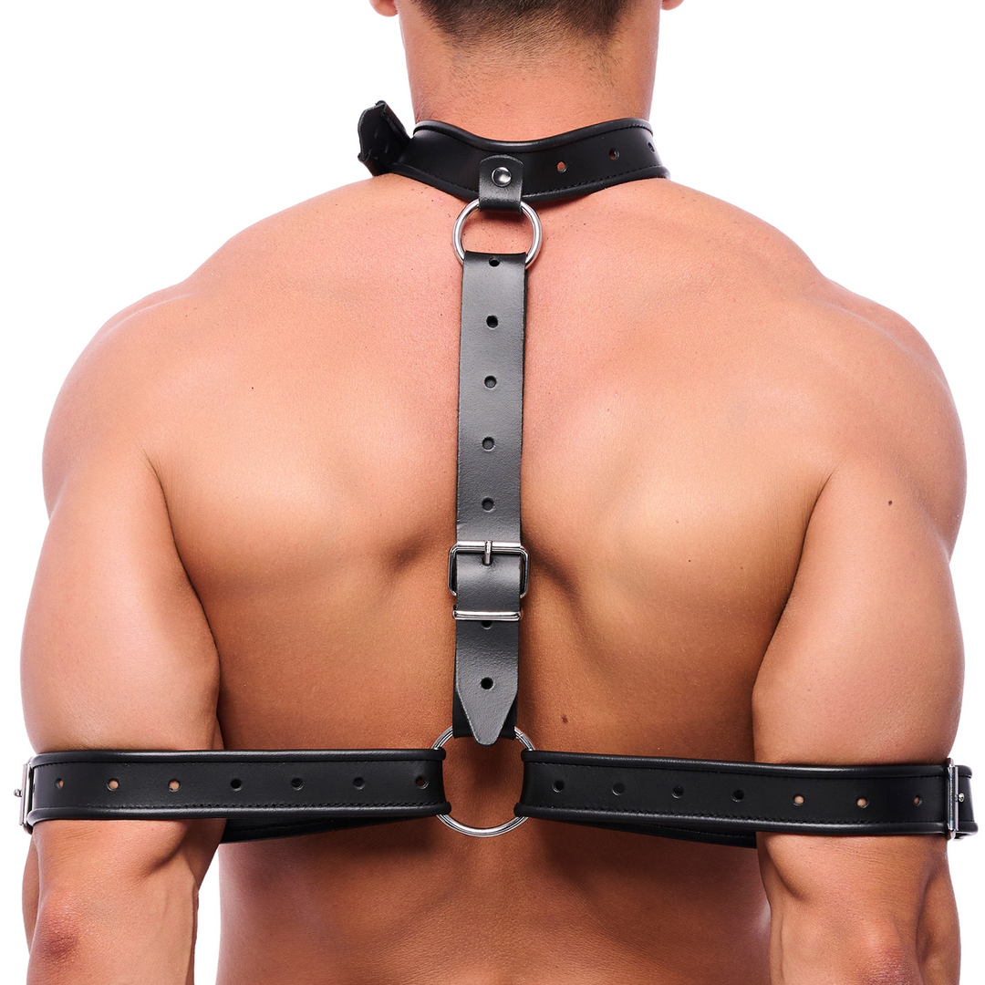 Leren Arm Bondage Ketting Zwart - Sterk & Stijlvol Accessoire