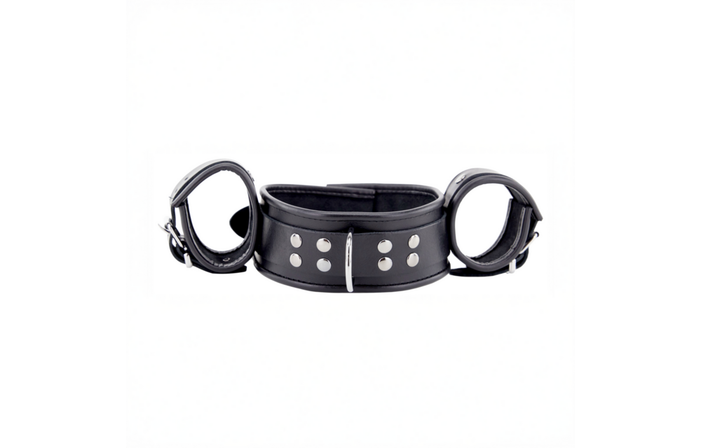 Leather Neck and Handcuffs Black | Stylish & Durable