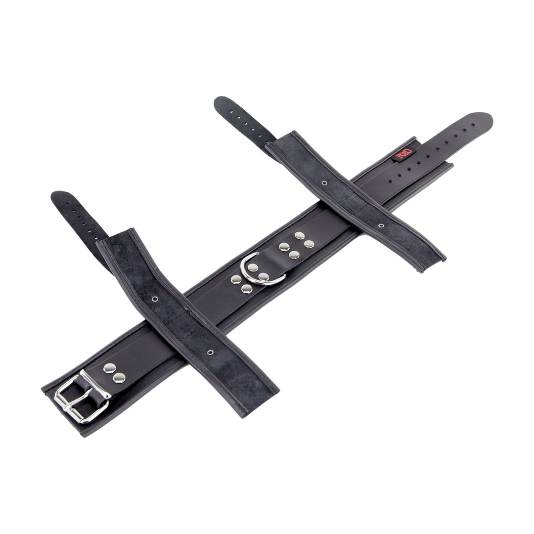 Leather Neck and Hand Restraints - Black