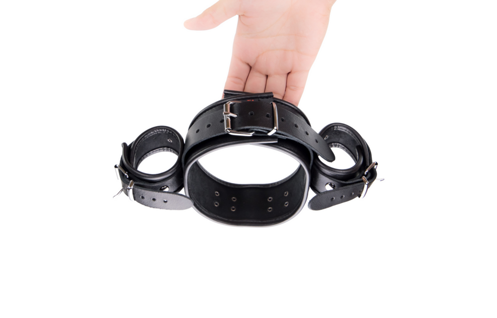 Leather Neck and Handcuffs Black | Stylish & Durable