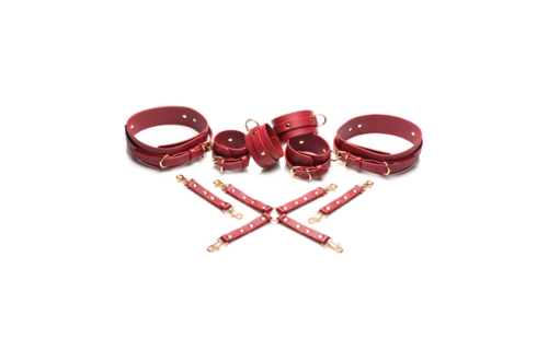 Crimson Captive Red Vegan Bondage Cuffs – Sexy & Animal-Friendly