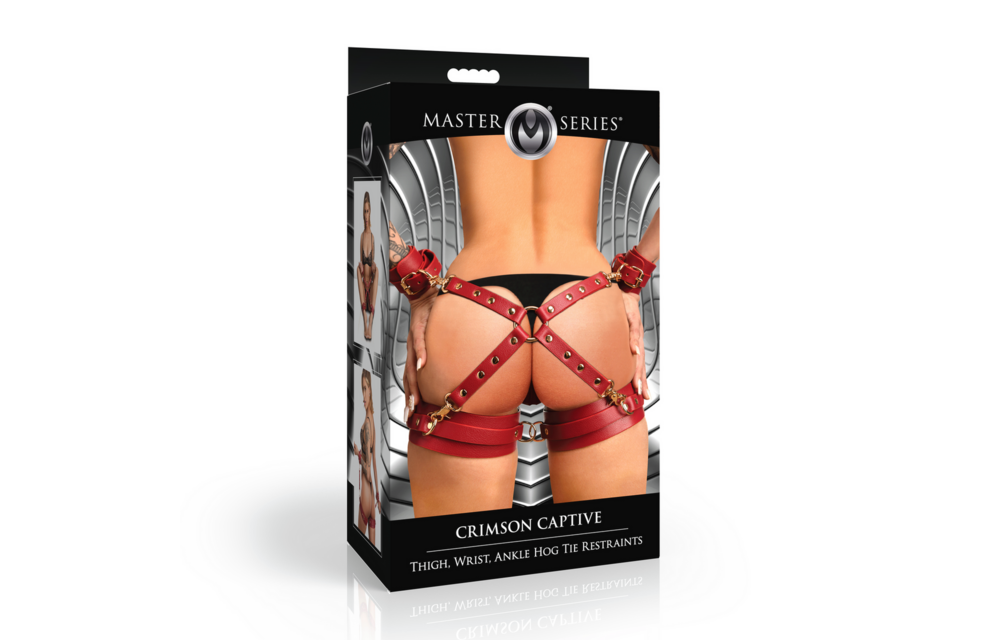 Crimson Captive Red Vegan Bondage Cuffs – Sexy & Animal-Friendly