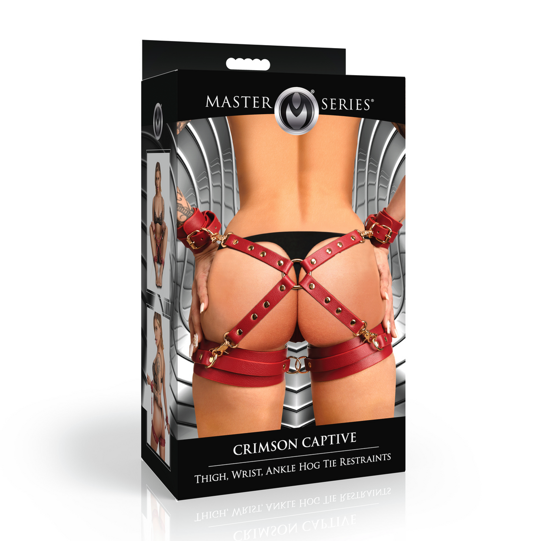 Crimson Captive Rote vegane Bondage-Fesseln – Sexy & tierfreundlich