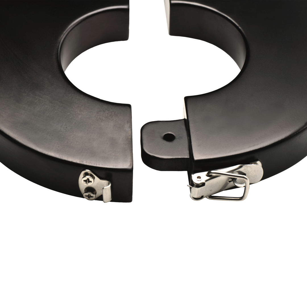 Trapped Wrist and Ankle Cuffs Black | Stylish BDSM Gear