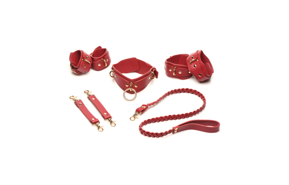 Lover'S Restraints Set Rot – Vegan & Stilvolles BDSM