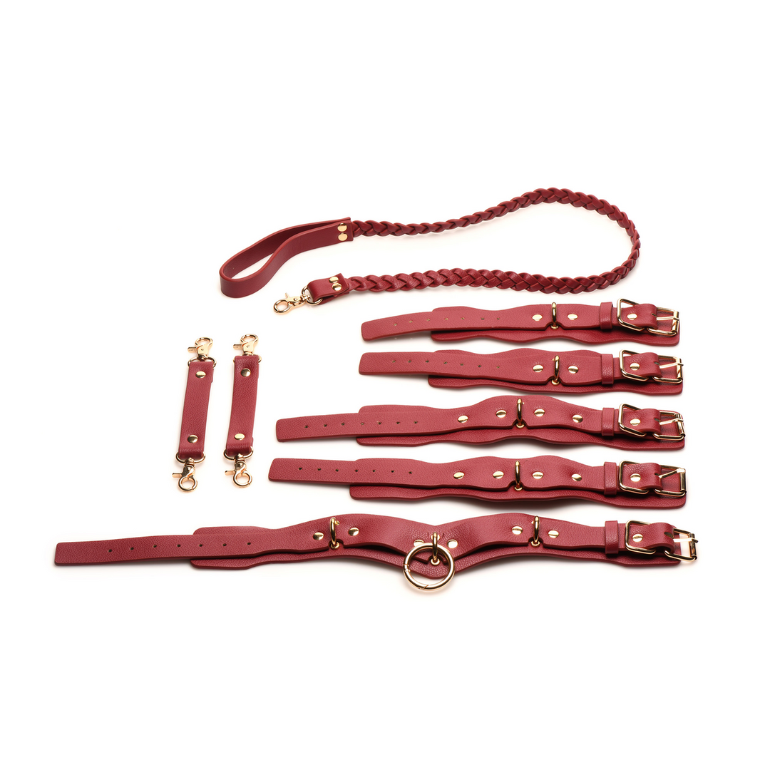 Lover'S Restraints Set Rot – Vegan & Stilvolles BDSM
