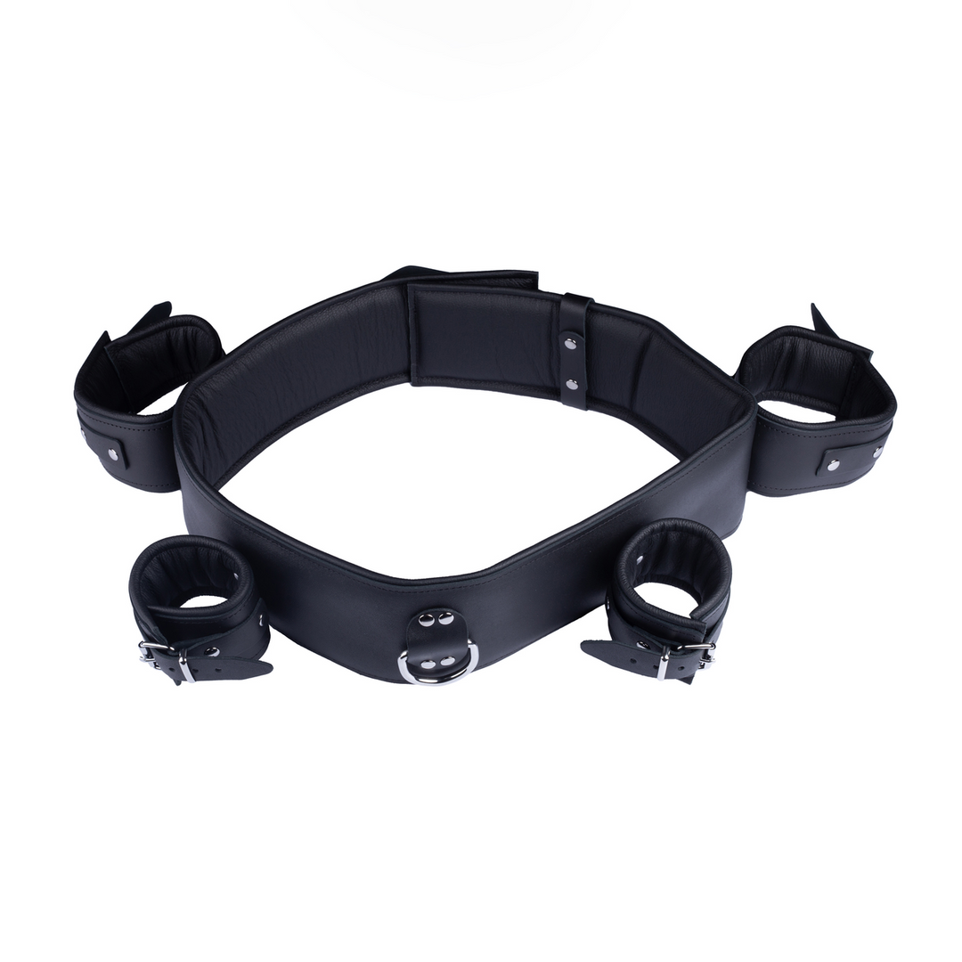 Leather Arm, Wrist & Chest Restraints Black | Comfort & Style