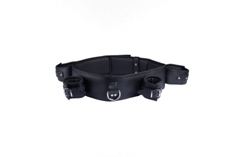 Leather Arm Wrist and Chest Restraints - Black