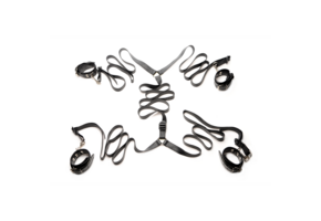 Leather Bed Restraint Set Black - Luxurious & Adjustable Xr Brands