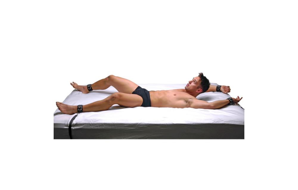 Leather Bed Restraint Set Black - Luxurious & Adjustable Xr Brands