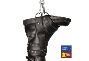 Luxury Set of 2 Black Leather Leg Restraints – Sturdy & Stylish