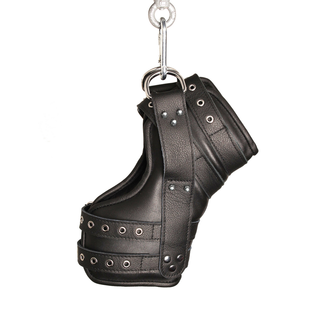 Luxury Set of 2 Black Leather Leg Restraints – Sturdy & Stylish