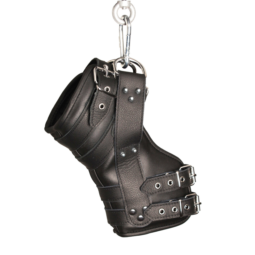 Deluxe Set van 2 Leren Beenhangers - Zwart