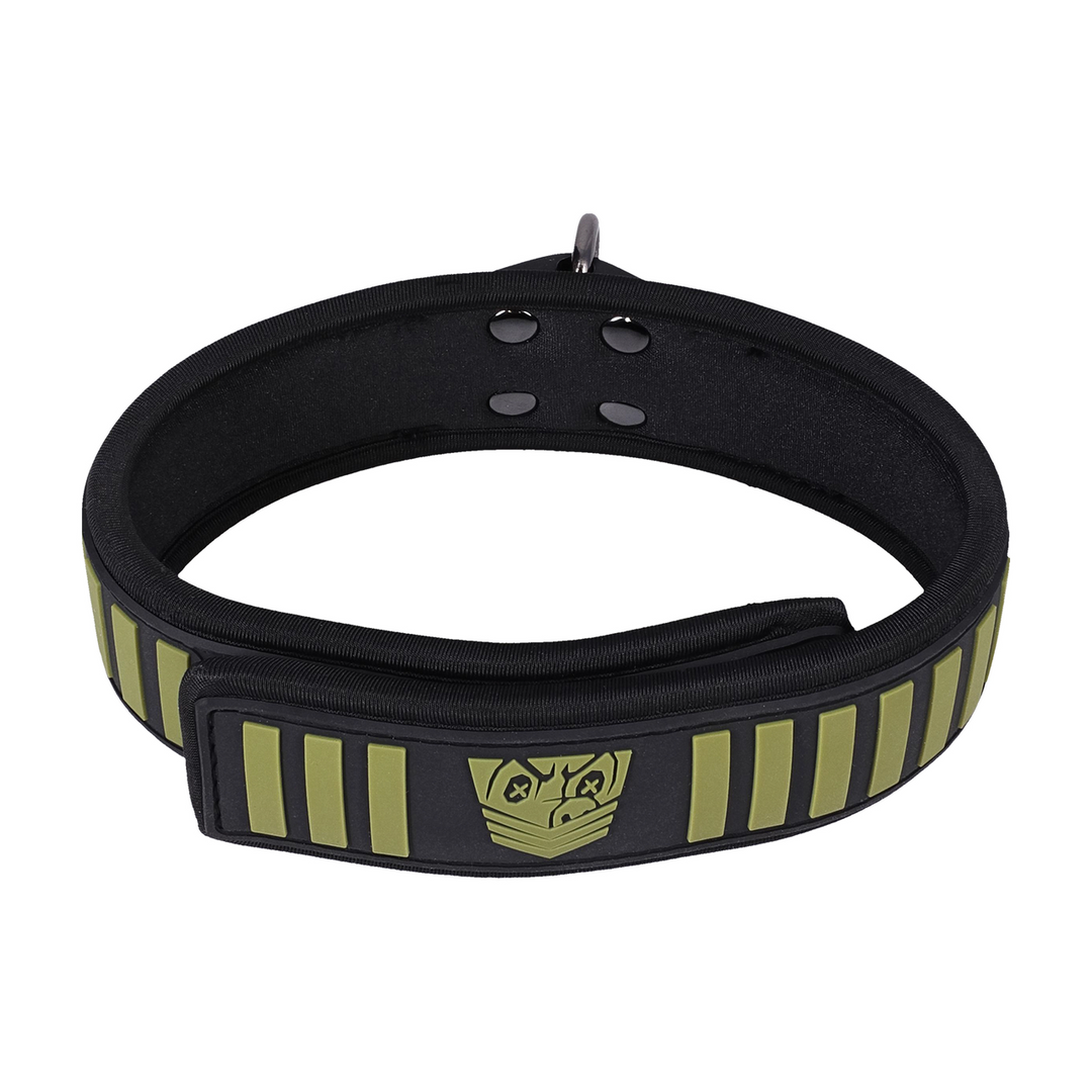 Tactical Collar & Leash Black/Green - Comfort & Safety