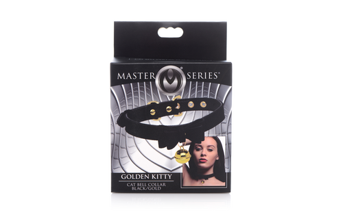 Gouden Kitty - Kat Belhalsband - Zwart/Goud