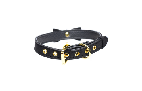 Golden Kitty - Cat Bell Collar - Black/Gold