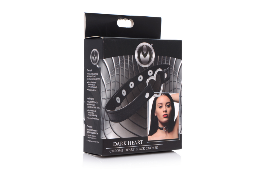 Dark Heart Chrome Heart Schwarzes Halsband | Cool & Romantisch