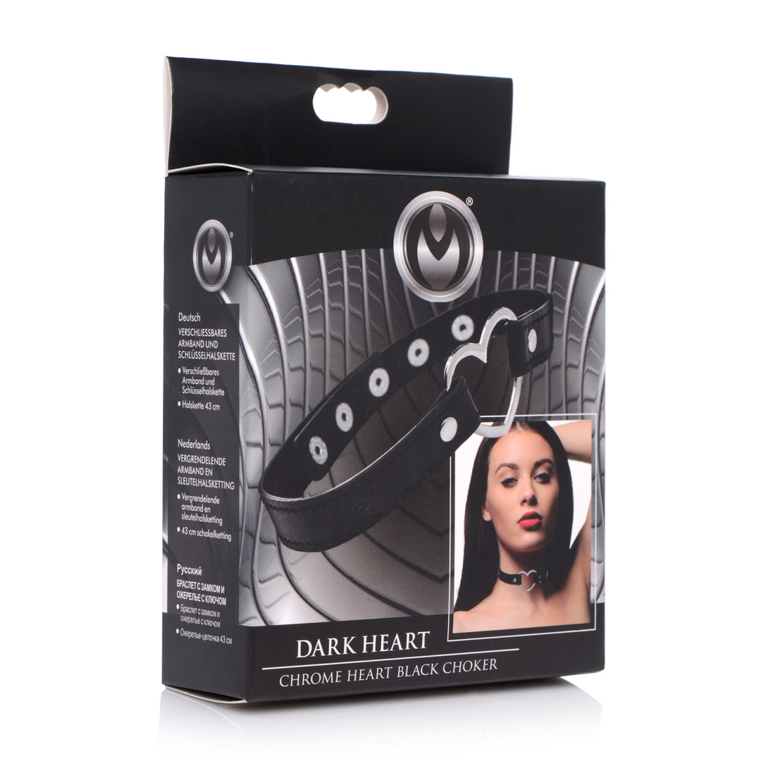 Dark Heart Chrome Heart Schwarzes Halsband | Cool & Romantisch