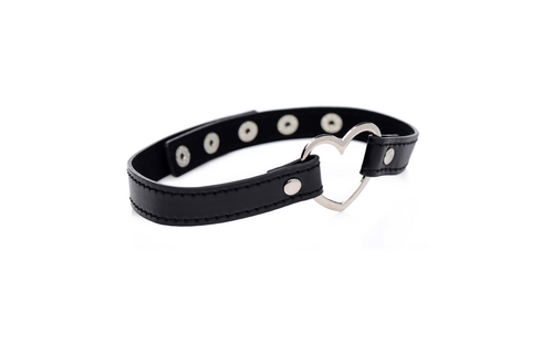 Dark Heart Chrome Heart Black Choker | Cool & Romantic