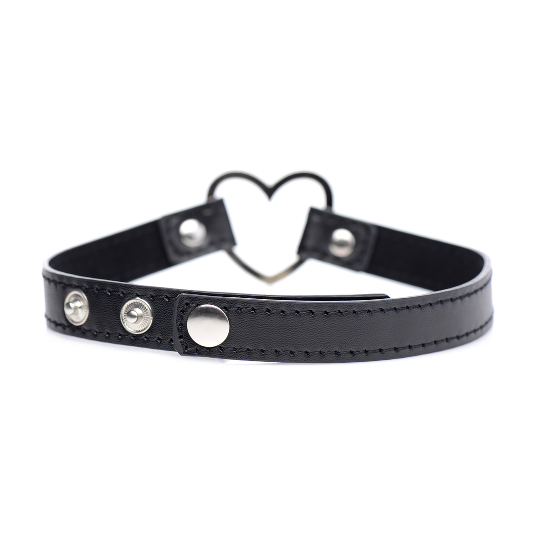 Dark Heart Chrome Heart Black Choker | Cool & Romantic