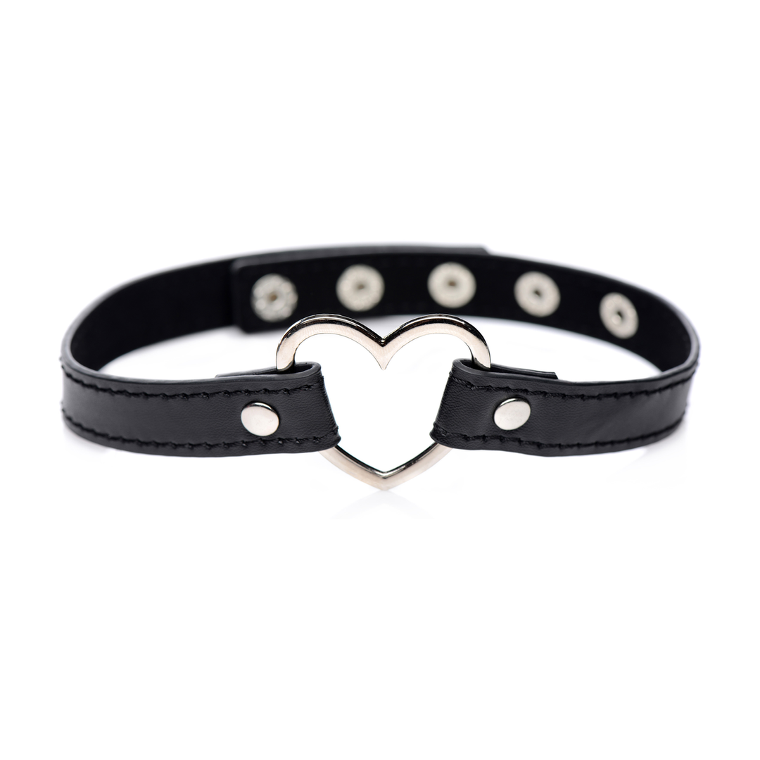 Dark Heart Chrome Heart Black Choker | Cool & Romantic