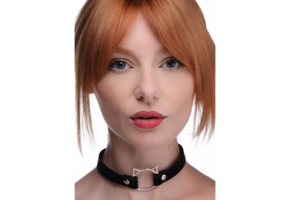 Kinky Kitty Ring Slim Choker Black – Bold & Playful Accessory