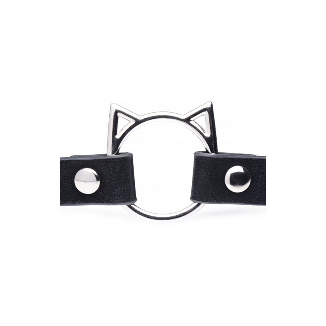 Kinky Kitty Ring Slim Choker Schwarz – Cooles & verspieltes Accessoire