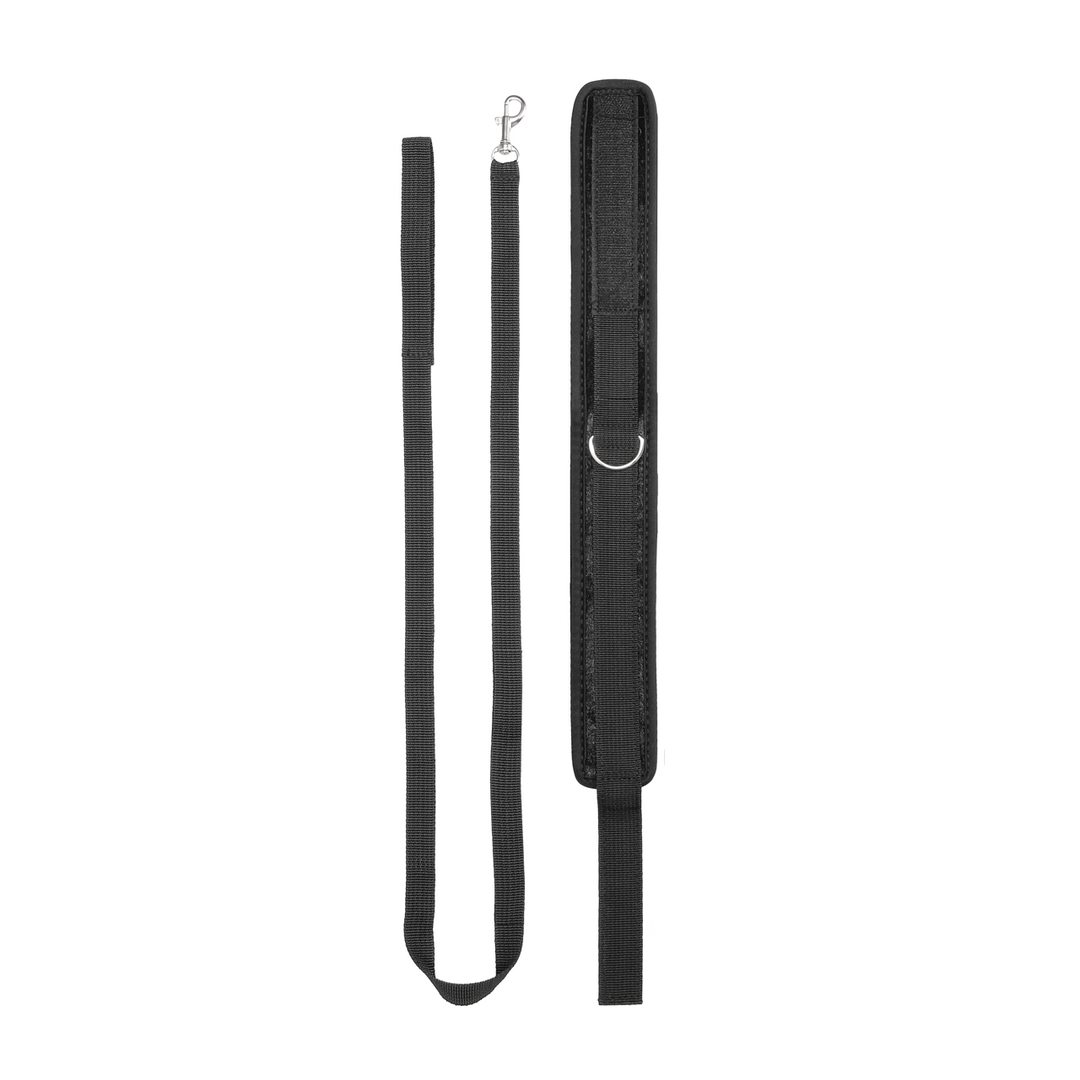 Samtverstellbarer Kragen mit Leine