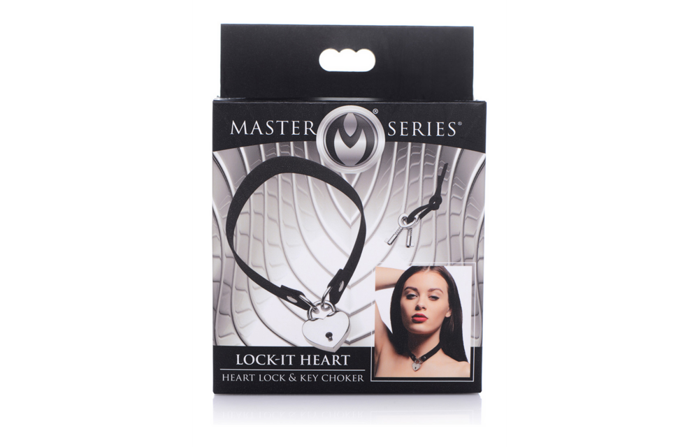 Lock-It - Choker mit Herzschloss und Schlüssel