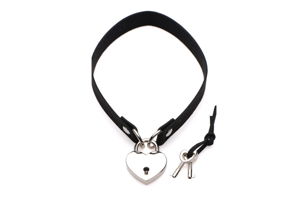 Lock-It - Choker with Heart Lock and Key