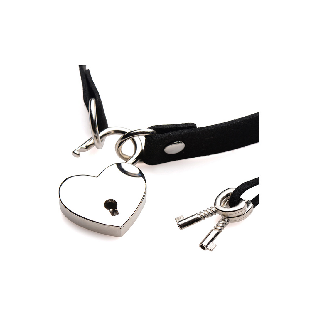 Lock-It - Choker met Hart Slot en Sleutel