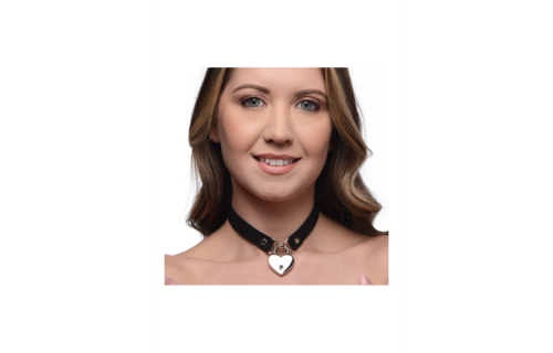 Lock-It - Choker with Heart Lock and Key