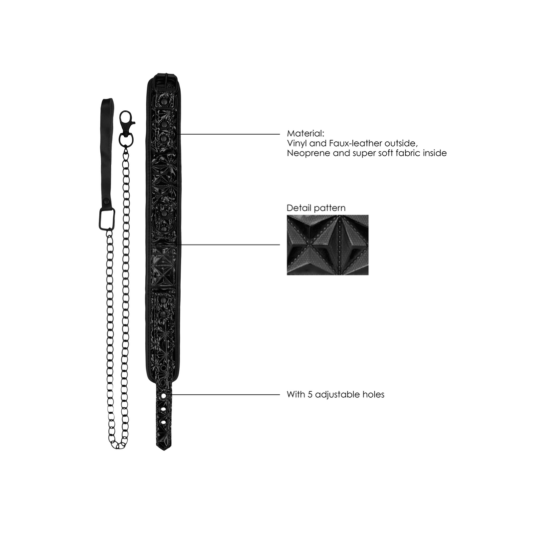 Halsband mit Riemen 52,5 cm | Stilvoll, stark & verstellbar